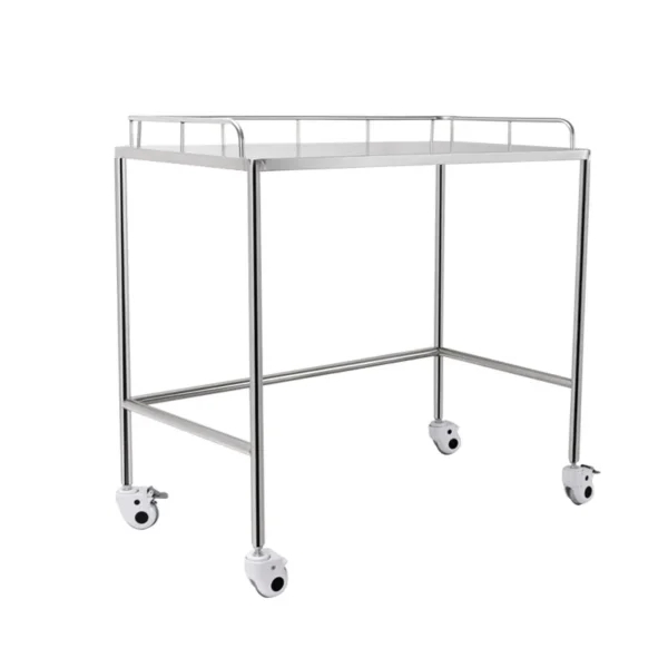 NL230101 SSQX22 Integral Welded Stainless Steel 2 Layer Instrument Trolley No Drawer Dirt Basin