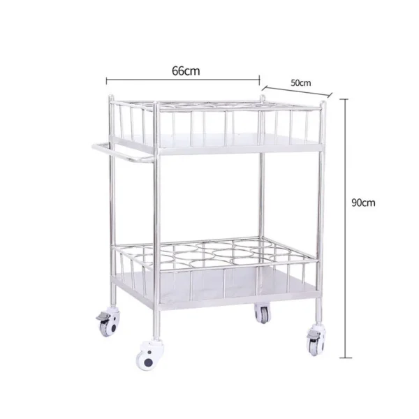 NL230101 SSRS01 Integral Welded Stainless Steel 2 Layer Hot Water Bottle Trolley 24 Positions