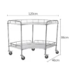 NL230101 SSSS02 Integral Welded Stainless Steel 2 Layer Operating Table Trolley