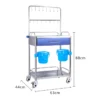 NL230101 SSSY01 Integral Welded Stainless Steel 2 Layer Infusion Trolley 1 Drawer 2 Dirt Basins