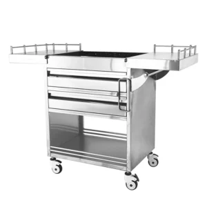 NL230101-SSSY10 Integral Welded Stainless Steel 2-Layer Medicine Trolley