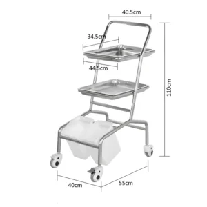 NL230101 SSTP01 Sleek and Spacious Stainless Steel Mayo Trolley for Efficient Medical Organization