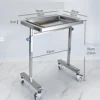 NL230101 SSTP10 Mid Sized Stainless Steel Mayo Trolley with Large Tray for Balanced Medical Use