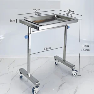 NL230101-SSTP11 Precision Sized Stainless Steel Mayo Trolley for Precise Medical Storage