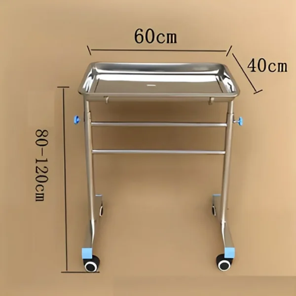 NL230101 SSTP12 Standard Sized Stainless Steel Mayo Trolley for Consistent Medical Performance
