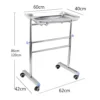 NL230101 SSTP13 Compact yet Spacious Stainless Steel Mayo Trolley for Practical Medical Use