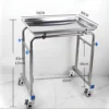 NL230101 SSTP15 Oversized Stainless Steel Mayo Trolley for Handling Massive Medical Loads