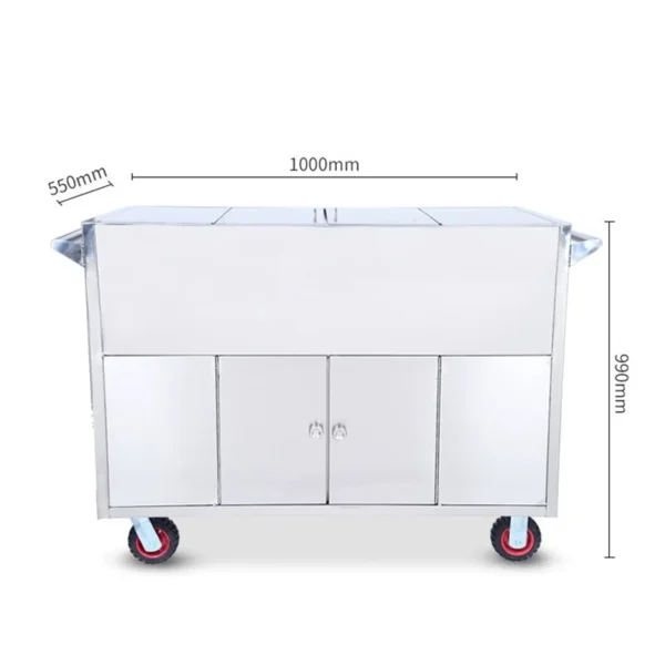 NL230101 SSWJ02 Integral Welded Stainless Steel 2 Layer Sterile Trolley