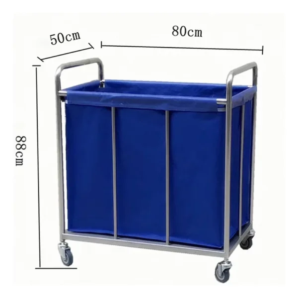 NL230101 SSWW06 Assembled 201304 Stainless Steel Dirt Trolley 80x55x88cm