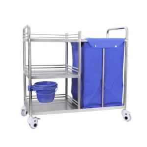 NL230101-SSWW07 Assembled 430/304 Stainless Steel Dirt Trolley, 90x46x88cm