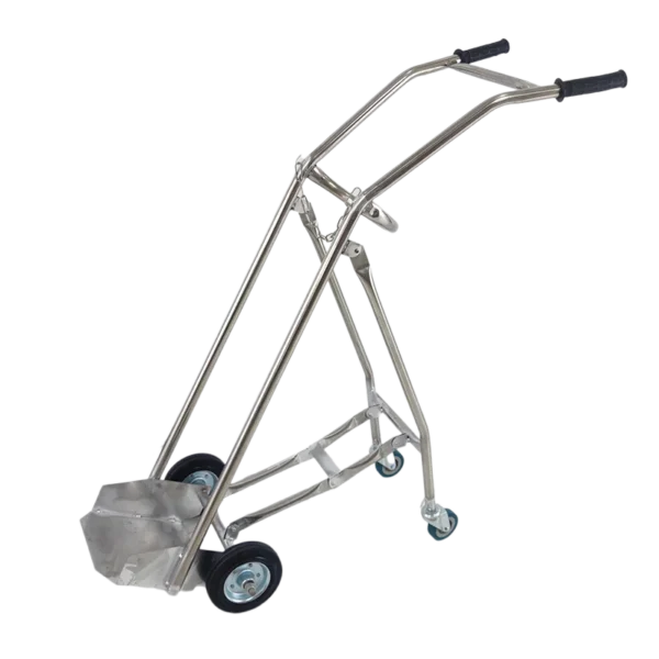 NL230101 SSYQ01 Integral Welded Stainless Steel 2 Layer Oxygen Cylinder Trolley 40L