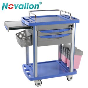 NL230101002-CT750 Aluminum-Column ABS Treatment Trolley with Color-Separated Bins