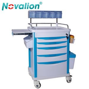 NL230101003-AT625 ABS Anesthesia Trolley with Five Anesthesia Box Compartments