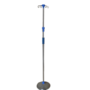 NL230103-LD27 Heavy-Duty Stainless Steel Infusion Stand with Cast Iron Base and ABS Shield