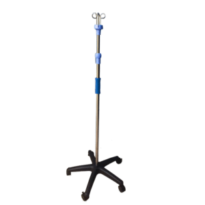 NL230103-LD32 High-Capacity Stainless Steel Infusion Stand with Cast Iron Base